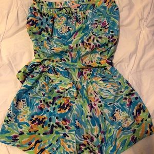 Lilly Pulitzer 100% silk romper, size M